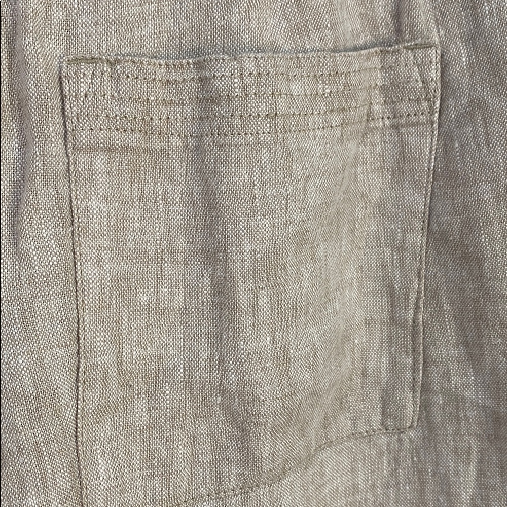 Pure Jill Cropped Linen Minimalist Boho Culottes - Picture 8 of 9